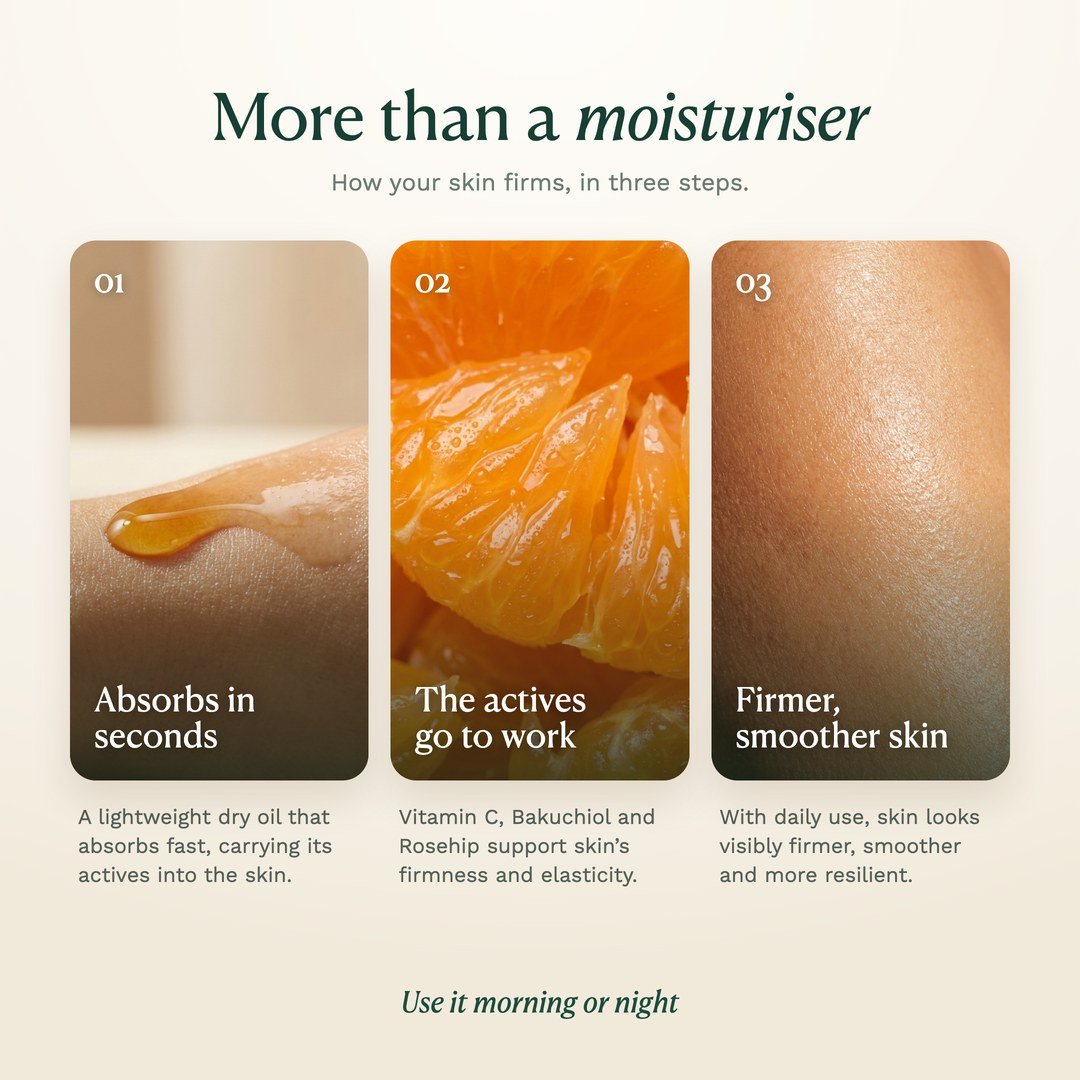 How Overnight Firming Oil firms skin
