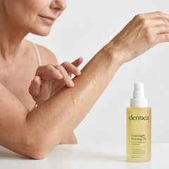 Overnight Firming Oil on skin